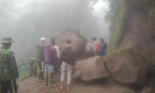 Tebing di lereng Merbabu longsor, akses jalan antar desa di Boyolali terputus Tebing di lereng Merbabu longsor, akses jalan antar desa di Boyolali terputus