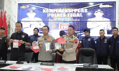 Polres Tegal ungkap kasus peredaran narkotika jenis sabu di jalur Pantura