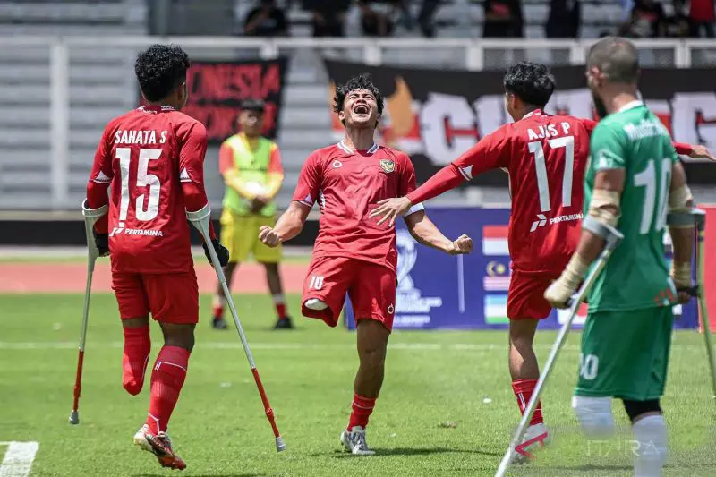 Timnas amputasi Indonesia pesta gol ke gawang Suriah Timnas amputasi Indonesia pesta gol ke gawang Suriah