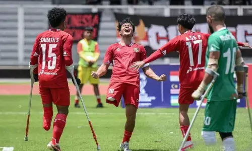 Timnas amputasi Indonesia pesta gol ke gawang Suriah
