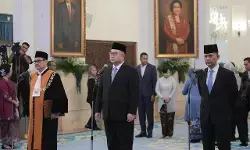 Presiden Prabowo lantik Kepala dan Waka BRIN di Istana Negara