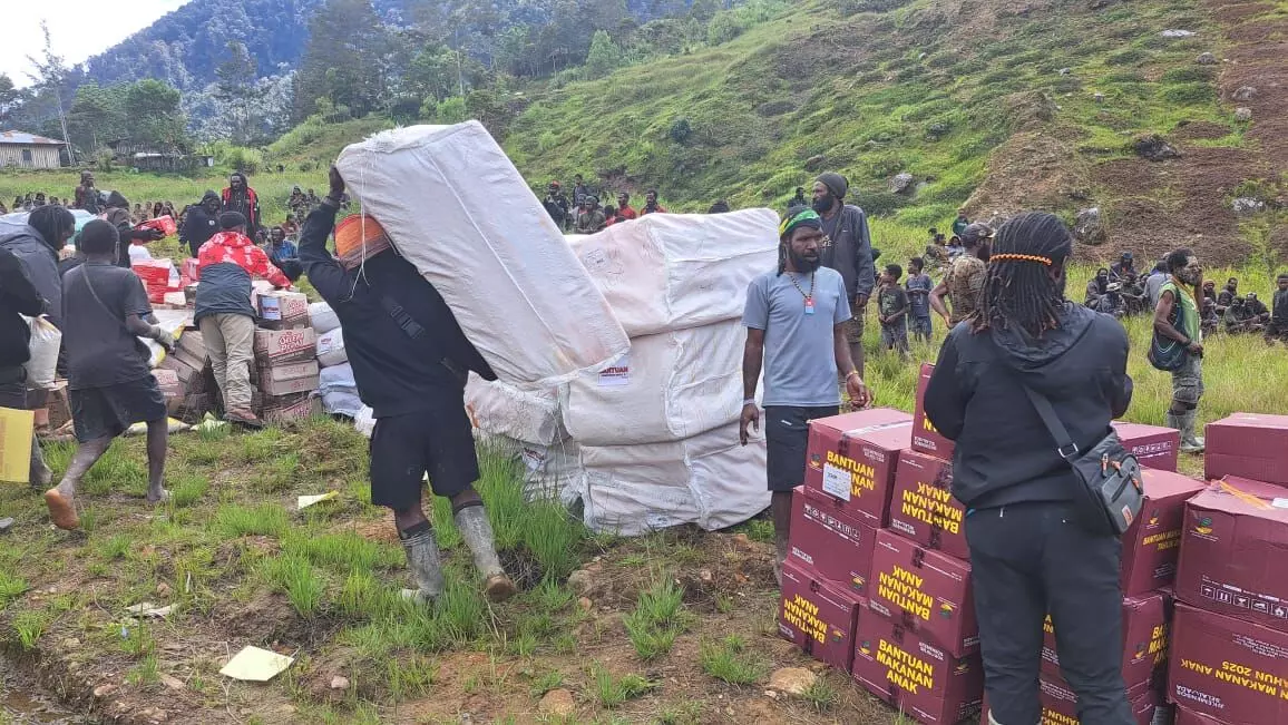 Kemensos kirim bantuan korban banjir dan longsor di Nduga, Papua Pegunungan