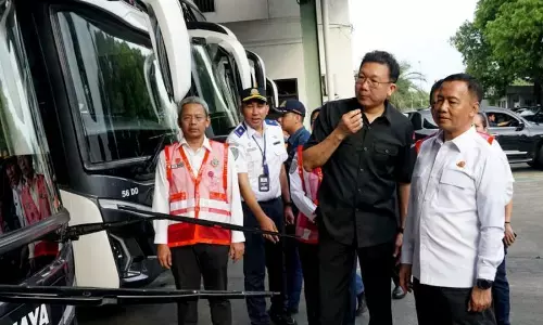 Jelang nataru, Kemenhub rampcheck bus di Bekasi
