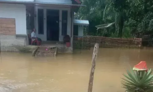 Banjir rendam dua desa di Aceh Barat Banjir rendam dua desa di Aceh Barat