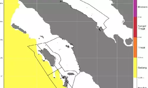 Gelombang tinggi berpotensi terjadi di Perairan Barat Kepulauan Nias Gelombang tinggi berpotensi terjadi di Perairan Barat Kepulauan Nias