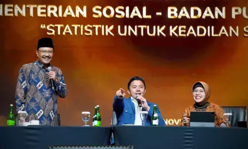 Gus Ipul, Letkol Teddy, dan Kepala BPS perkuat kolaborasi nasional lewat DTSEN