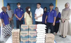 Pimpinan DPRD Sumut bantu korban kebakaran di Karang Anyar