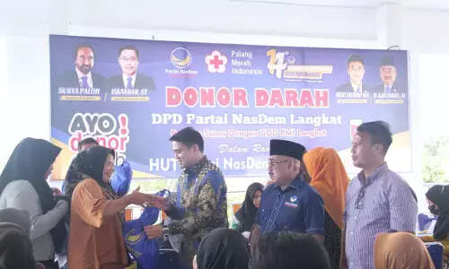 Meriahkan HUT Partai NasDem ke-14, Ricky Anthony gelar baksos di DPD Langkat