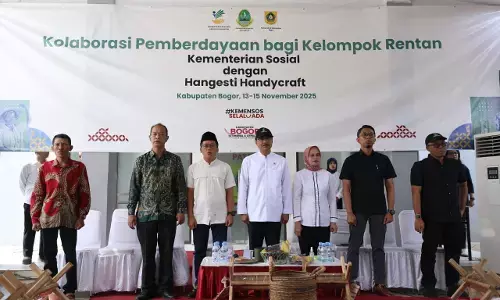 Kemensos gelar pelatihan pengolahan Pelepah Pisang di Tanjungsari Bogor