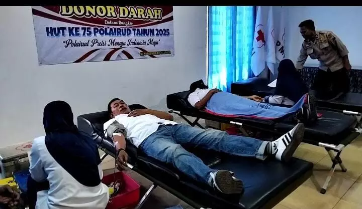 HUT Polairud ke-75, Satuan Polairud Polres Tegal Kota gelar donor darah HUT Polairud ke-75, Satuan Polairud Polres Tegal Kota gelar donor darah
