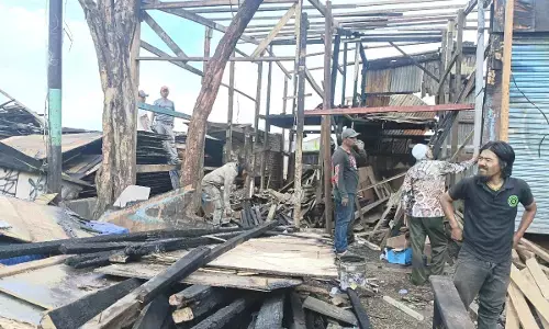 Kios Pasirkoja Bandung mulai dibenahi usai kebakaran