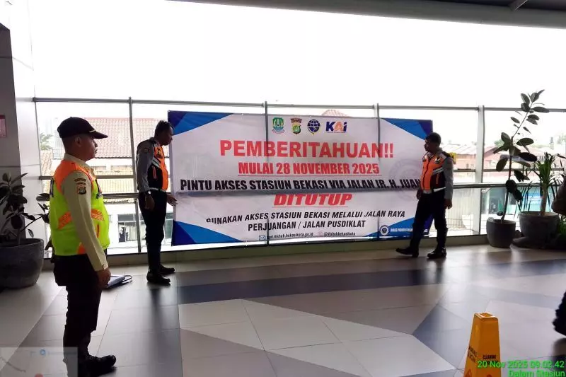 Pintu selatan Stasiun Bekasi bakal ditutup akhir November mendatang