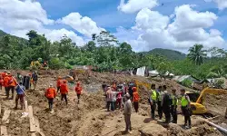 Bendung tanah terbentuk di balik endapan longsor Pandanarum, risiko banjir bandang mengintai Bendung tanah terbentuk di balik endapan longsor Pandanarum, risiko banjir bandang mengintai