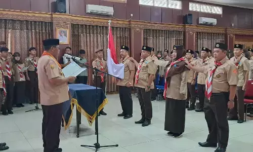 Bupati Majalengka lantik Mabiran, Kwartir Ranting, Lembaga Keuangan serta Saka Adhyasta Pemilu Bupati Majalengka lantik Mabiran, Kwartir Ranting, Lembaga Keuangan serta Saka Adhyasta Pemilu