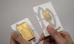 Harga emas Antam Sabtu ini turun lagi menjadi Rp2,341 juta/gram