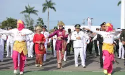 15.000 ASN Forkopimda sukses tampilkan Tari Bedincak pada HUT Babel