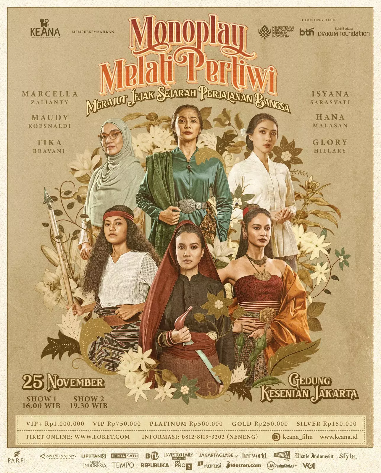 Monoplay Melati Pertiwi, inspirasi 6 pahlawan perempuan Indonesia, siapa saja pemerannya?