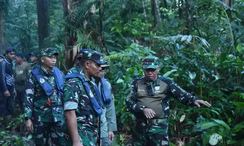 TNI bantu penyelamatan badak di Taman Nasional Ujung Kulon TNI bantu penyelamatan badak di Taman Nasional Ujung Kulon