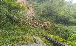 Jalan provinsi penghubung Agam-Bukittinggi tertimbun longsor