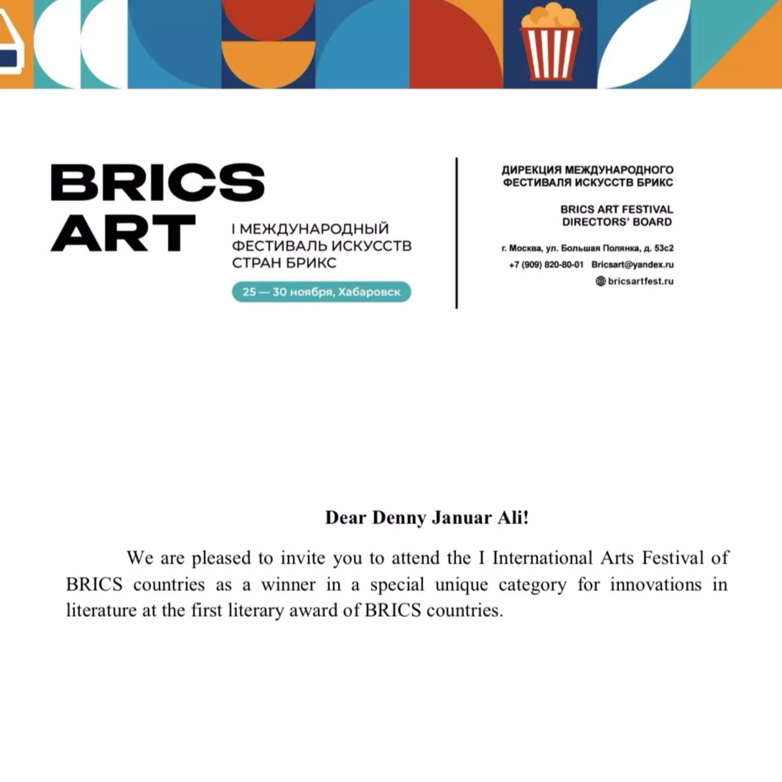 Denny JA raih BRICS Award, suara sastra Global South makin diakui