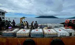 Lanal Ranai terima kapal asing hasil tangkapan KRI Bung Tomo-357