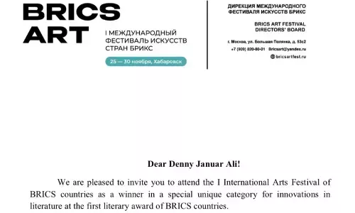 Denny JA raih BRICS Award, suara sastra Global South makin diakui