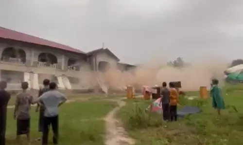Gedung asrama pesantren di Aceh ambruk akibat longsor, santri selamat