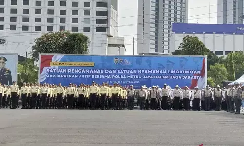 Polda Metro Jaya gelar apel PAM Swakarsa jelang Natal dan Tahun Baru