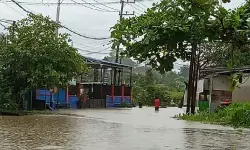 Hujan lebat merendam 25 ruas jalan di Samarinda