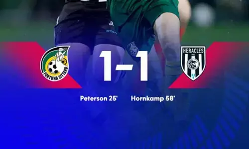 Fortuna vs Heracles berakhir imbang, Hubner main 19 menit Fortuna vs Heracles berakhir imbang, Hubner main 19 menit