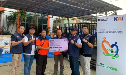 KAI Divre II Sumbar salurkan bantuan bencana alam tahap kedua