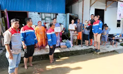 Pertamina gerak cepat bantu korban banjir di Pekan Labuhan Medan