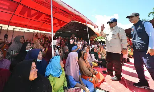 Mensos Gus Ipul dampingi Presiden Prabowo tinjau lokasi bencana di Aceh Tenggara