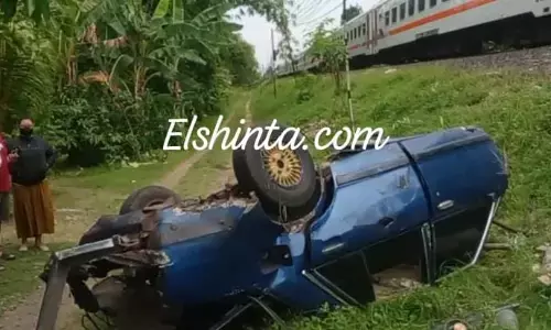 Empat korban meninggal dunia, satu korban luka-luka setelah tertabrak KA Mutiara Timur