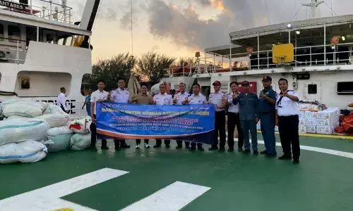 Kemenhub: KN Antares salurkan bantuan dan evakuasi korban banjir Aceh