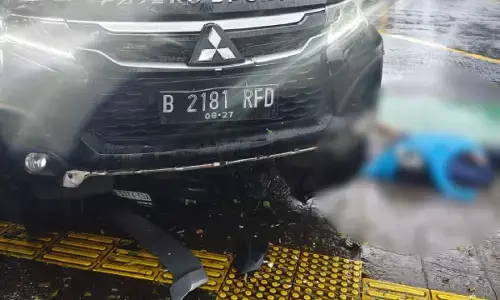 Pajero hilang kendali tabrak pemotor di Rawamangun Jakarta Timur