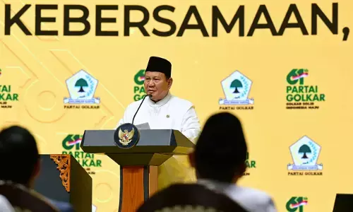 HUT ke-61 Golkar, Prabowo: Politik adalah kehendak memperbaiki kehidupan rakyat