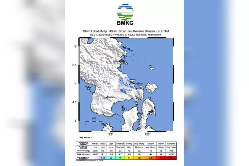 BMKG sebut sesar aktif picu gempa di dua wilayah Sultra BMKG sebut sesar aktif picu gempa di dua wilayah Sultra