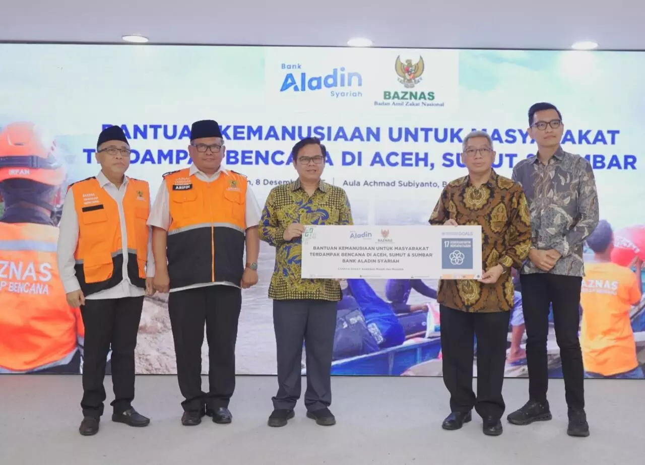 BAZNAS RI terima bantuan bencana Sumatera Rp400 juta dari Bank Aladin Syariah BAZNAS RI terima bantuan bencana Sumatera Rp400 juta dari Bank Aladin Syariah