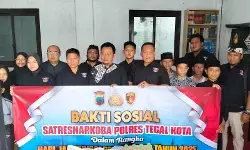 Peduli yatim piatu, Satresnarkoba Polres Tegal Kota gelar bakti sosial di Rumah Quran Santoaji