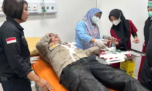 Kapolsek Kemayoran terluka saat evakuasi kebakaran ruko di Jakpus