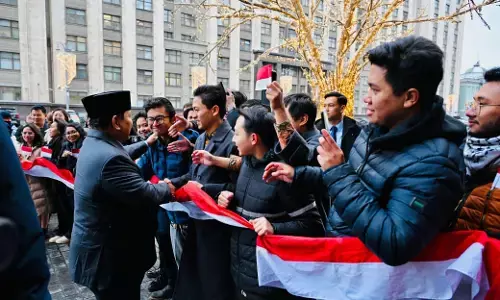 Presiden Prabowo disambut hangat diaspora Indonesia di Moskow