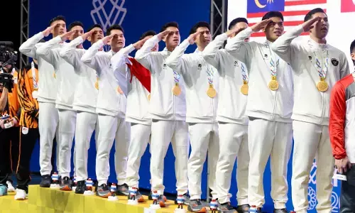 Tim bulutangkis beregu putra Indonesia sumbang medali emas SEA Games 2025 Tim bulutangkis beregu putra Indonesia sumbang medali emas SEA Games 2025