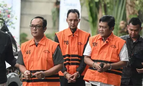Bupati Lampung Tengah tidak bicara kasus, malah goda jurnalis Bupati Lampung Tengah tidak bicara kasus, malah goda jurnalis
