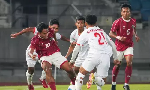 Indonesia vs Myanmar imbang 1-1 pada babak pertama