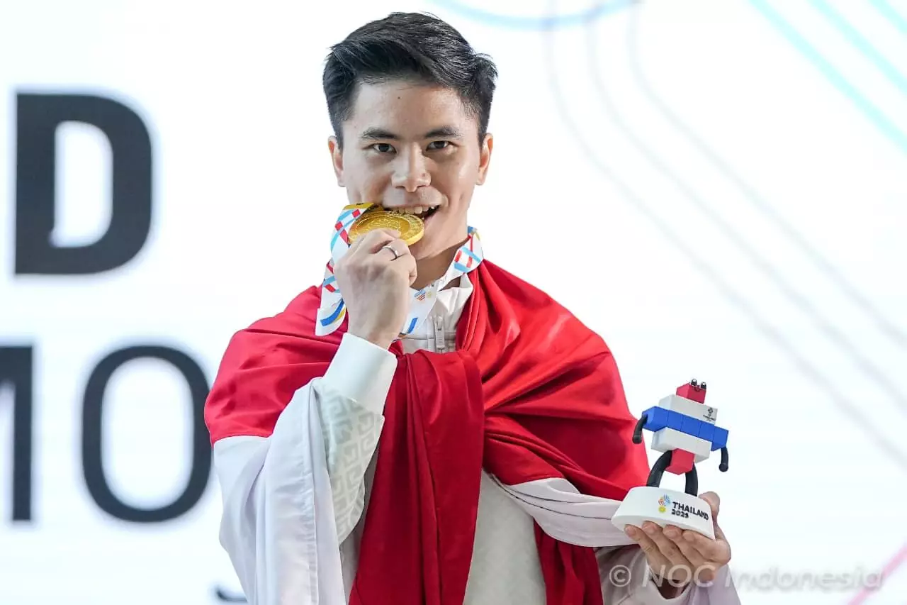 Edgar Marvelo persembahkan emas pertama wushu Indonesia SEA Games 2025 Edgar Marvelo persembahkan emas pertama wushu Indonesia SEA Games 2025