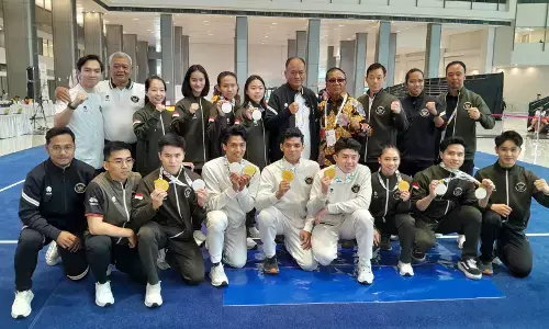 Tim Wushu Indonesia penuhi target, persembahkan 3 emas Sea Games 2025 Tim Wushu Indonesia penuhi target, persembahkan 3 emas Sea Games 2025
