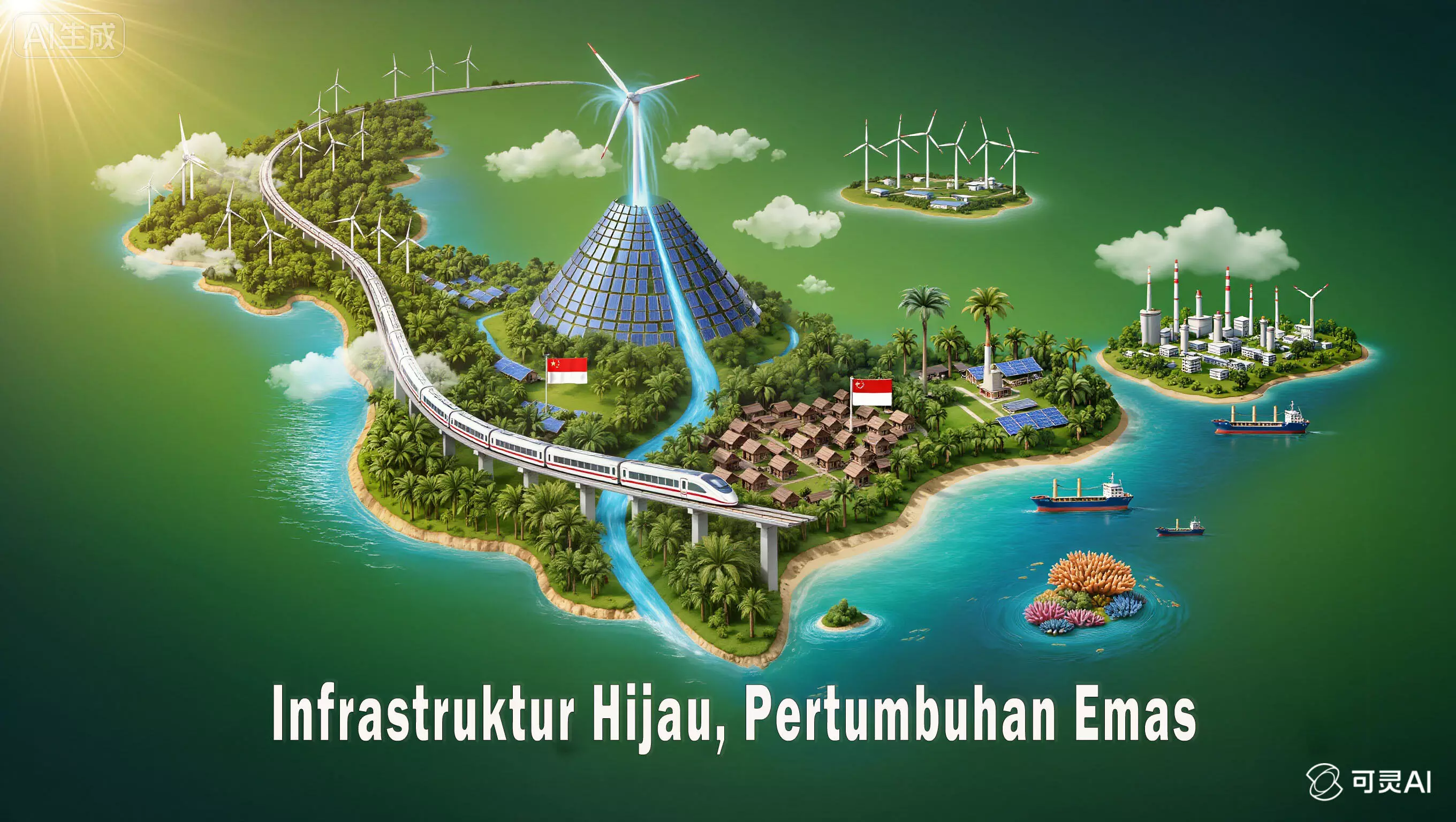 Gulungan lukisan cetak biru terbentang, Tiongkok-Indonesia membuka babak baru kemakmuran bersama Gulungan lukisan cetak biru terbentang, Tiongkok-Indonesia membuka babak baru kemakmuran bersama