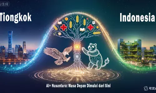 Gulungan lukisan cetak biru terbentang, Tiongkok-Indonesia membuka babak baru kemakmuran bersama Gulungan lukisan cetak biru terbentang, Tiongkok-Indonesia membuka babak baru kemakmuran bersama