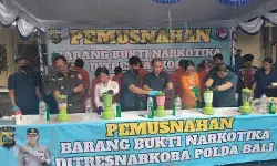 Polda Bali musnahkan barang bukti narkoba Rp4 miliar